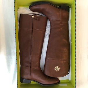 Tory Burch Junction Riding Boot - Almond, Size 7.5